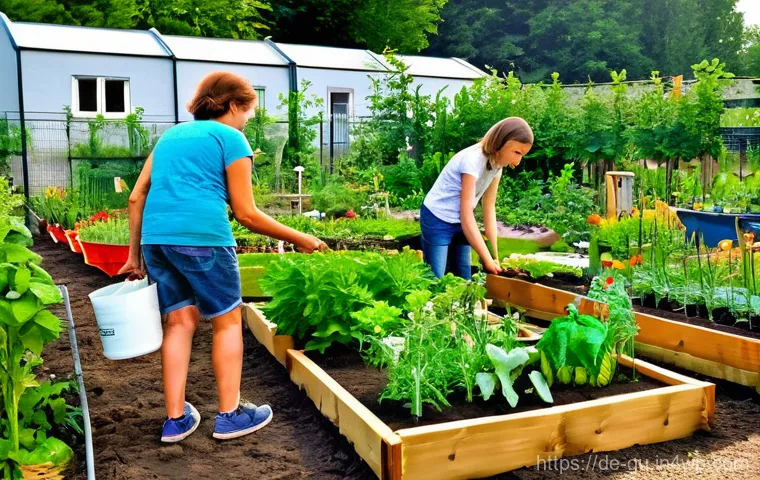도시 녹지와 도시 열섬 효과 완화 - **Urban Oasis in a German City**
    "A vibrant, high-angle shot of a modern German city street on a...