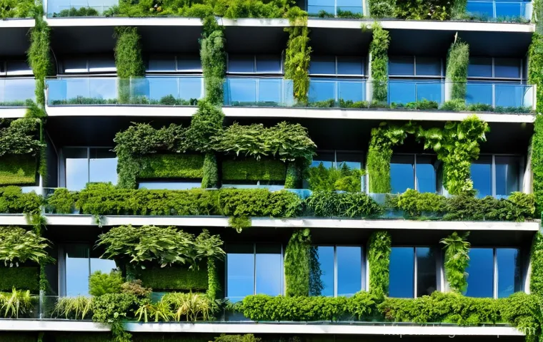 도시 내 녹지 확장을 위한 디자인 아이디어 - **Vibrant Vertical Garden on an Urban Building in Germany:**
    "A stunning wide shot of a multi-st...