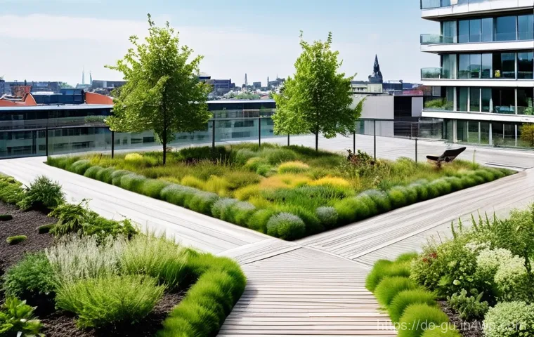 도시 내 녹지 확장을 위한 디자인 아이디어 - **Vibrant Vertical Garden on an Urban Building in Germany:**
    "A stunning wide shot of a multi-st...